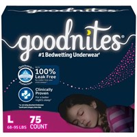 Girls' Nighttime Bedwetting Underwear - 75 Count