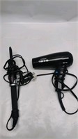 Hair dryer and curling iron