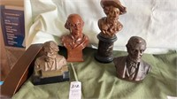 Four miniature busts