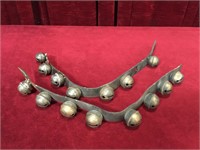 13 Antique Brass Sleigh Bells