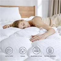 Queen  MERITLIFE Waterproof Mattress Pad  400TC Co