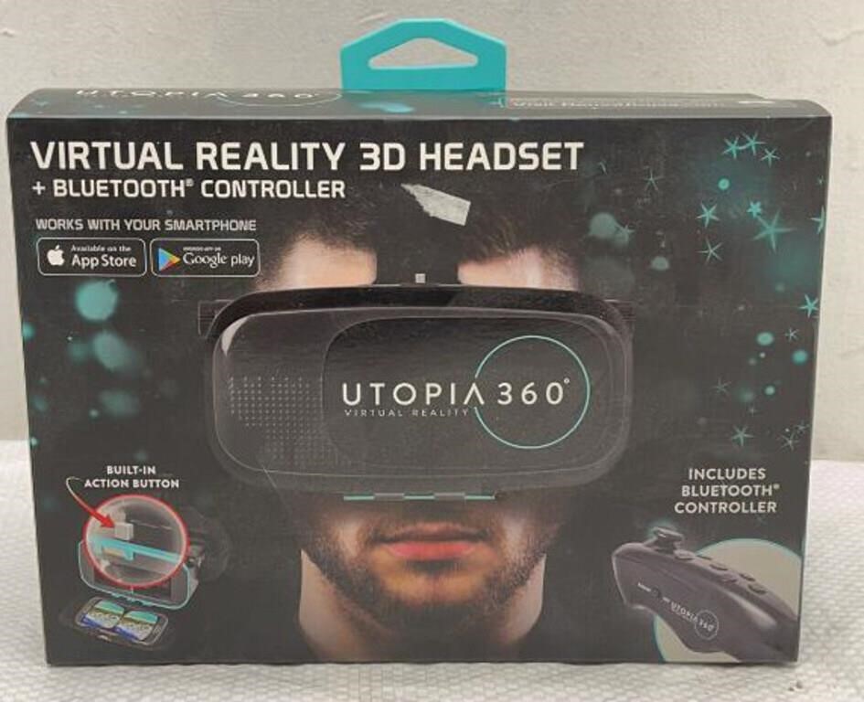 Utopia 360 Virtual Reality 3D Headset + Bluetooth