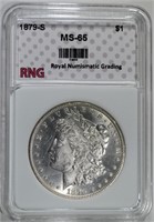 1879-S MORGAN DOLLAR RNG GEM BU