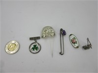 Broches vintages en argent sterling