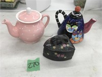 tea pots, iron holder