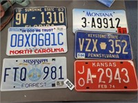 6 LICENSE PLATES