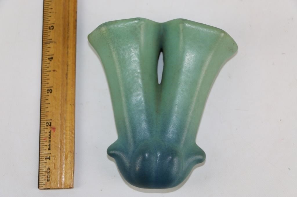 Vtg Van Briggle Pottery Wall Pocket Vase