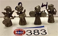PEWTER 1" MINIATURES - ANGELS  MUSICAL INSTRUMENTS