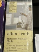 ALLEN AND ROTH MOTORIZED CELLULAR SHADE RET. $180