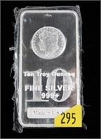 Ten Troy ounce .999 Fine silver bar, 10 Troy oz.