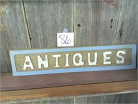 ANTIQUES Wood Sign