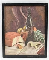 Still Life Oil Painting on Canvas Signed Mary Jane