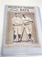 Babe Ruth Lou Gehrig Louisville Slugger Bats Card