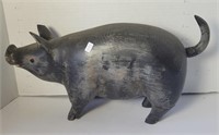 FOLK ART CARVED QUEBEC PIG