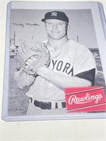 Mickey Manyle Rawlings Baseball Card Facsimile
