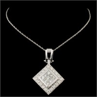 2.61ctw Diamond Pendant in Platinum