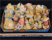 Small Bear Figurines Lot-CHERISHED TEDDIES