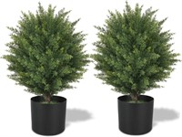 ECOLVANT Two 21'T Artificial Topiary Ball Trees