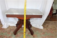 Late 19c Eastlake Table w/ a Rectangular Marble