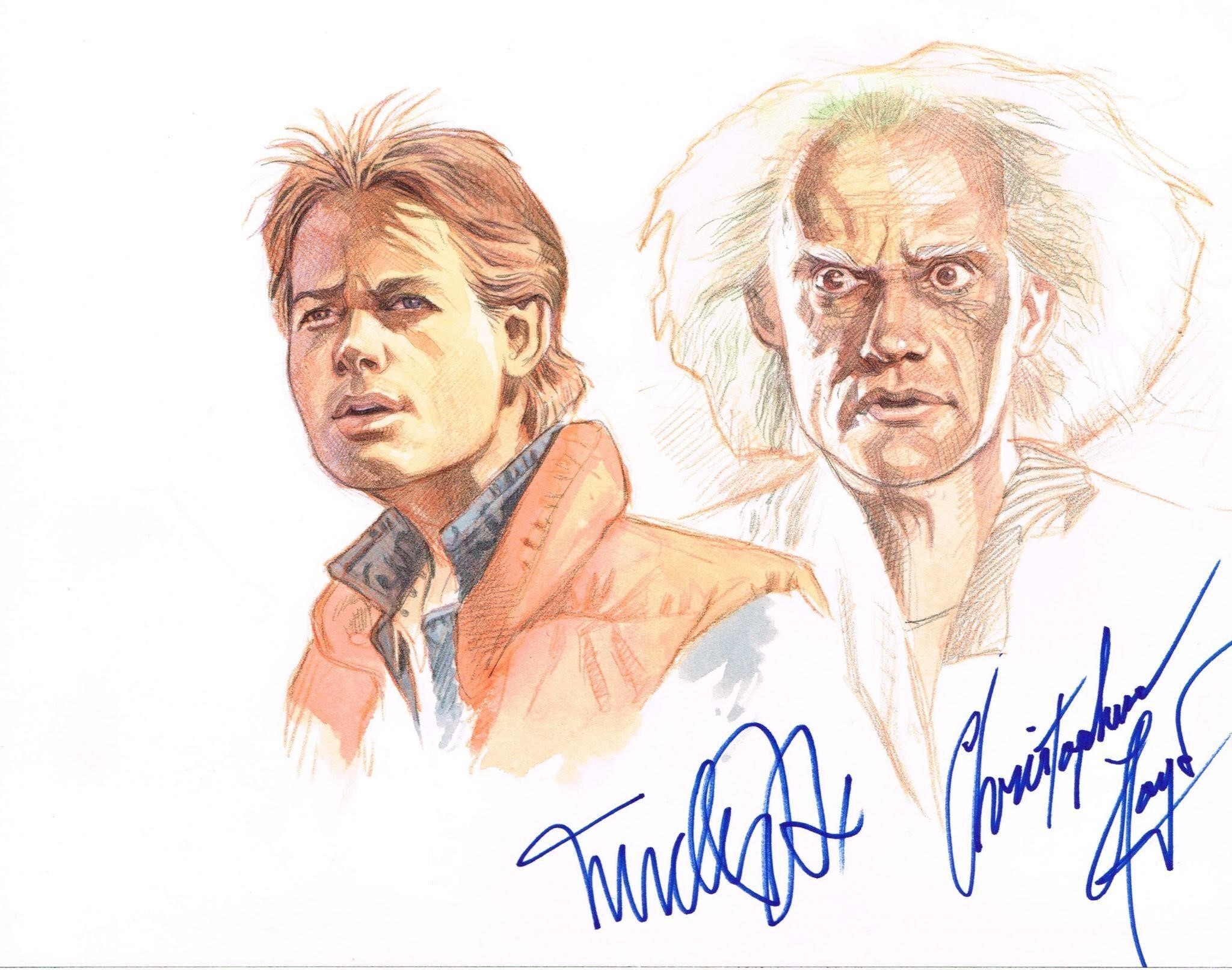 Back to The Future Signed Photo  REPRINT