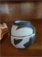 Small Southwestern Design Vase, Marked