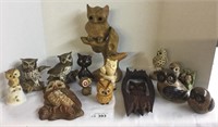 14 pcs. Owls Figures