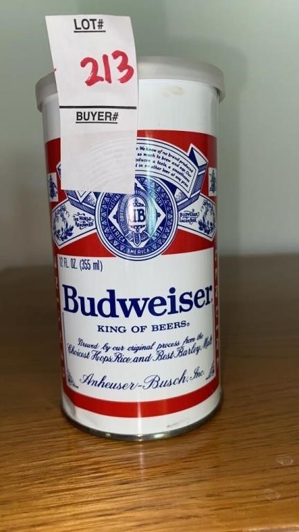 Budweiser can of 6 white handkerchiefs