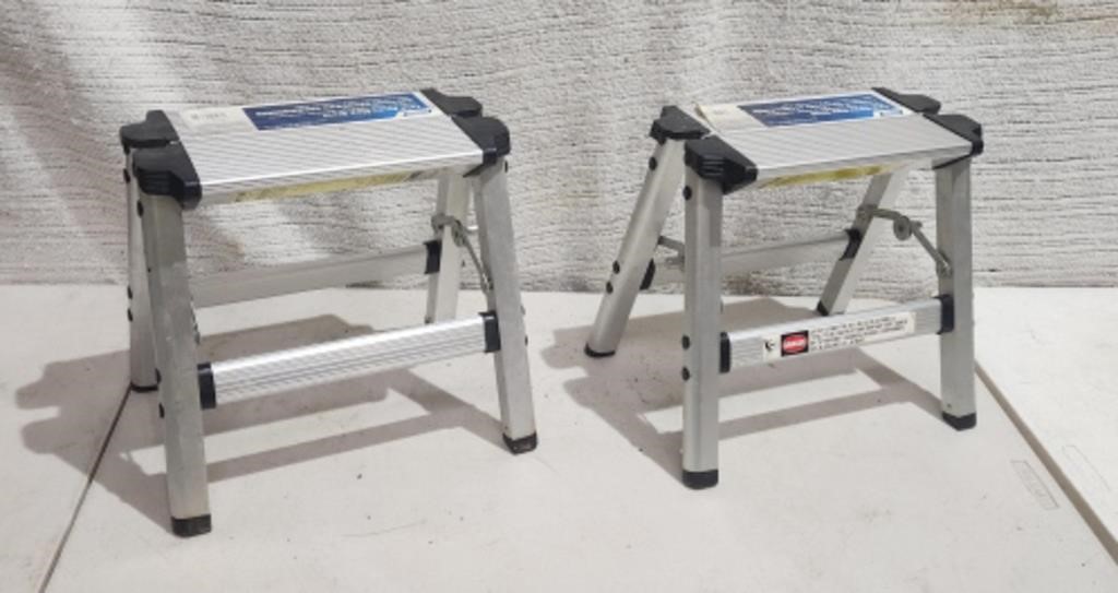 (2) Fold-Away Step Stools