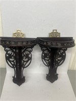 PAIR OF MID CENTURY 12 INCH  WALL SCONCES