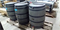 (3)  Plastic Rain Barrels