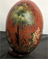 PAINTED DECORATIVE EGG 12IN