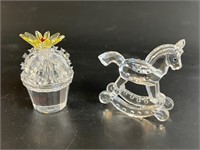 TWO SWAROVSKI CRYSTAL FIGURINES