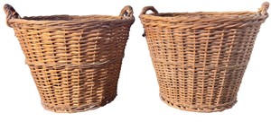 (2) large wicker baskets