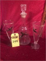 Pheasant Decanter Set