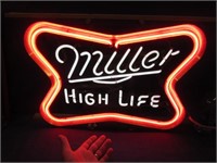 vintage "miller high life" neon sign - circa 1978