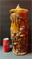 17” Tall Carved German Pub Candle