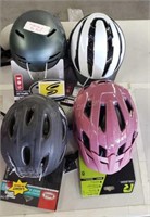4 Asstd NEW Adult Helmets