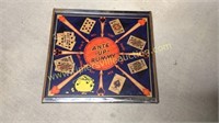 Vintage ante up rummy gameboard with Chinese