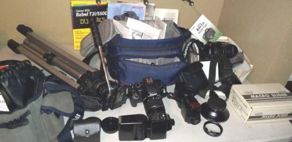 Olympus, Canon cameras and accessories