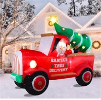 ($169) CESOF 7.5FT Red Truck Christmas