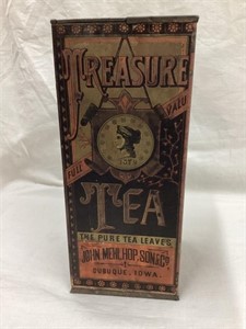 John Mehlhop, Dubuque Iowa “Treasure Tea” Tin,