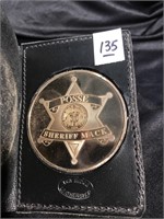 Sheriffs posse badge from Utah in leather case