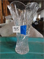 Clear Glass Vase 9" Tall