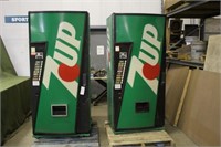 (2) 7 Up Pop Machines (1) Works & (1) For Parts