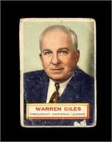 1956 Topps #2 Warren Giles P/F to GD+