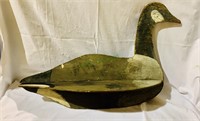 Antique Canadian goose decoy, two pieces of wood