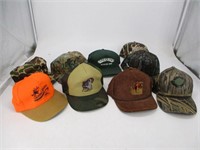 Lot (9) Vintage Hunting Hats