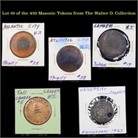 Lot #9 of the 450 Masonic Tokens from The Walter O