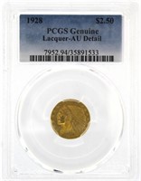 1928 AU Detail $2.50 Gold Indian