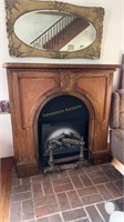 Wooden Fireplace w/newer mantle